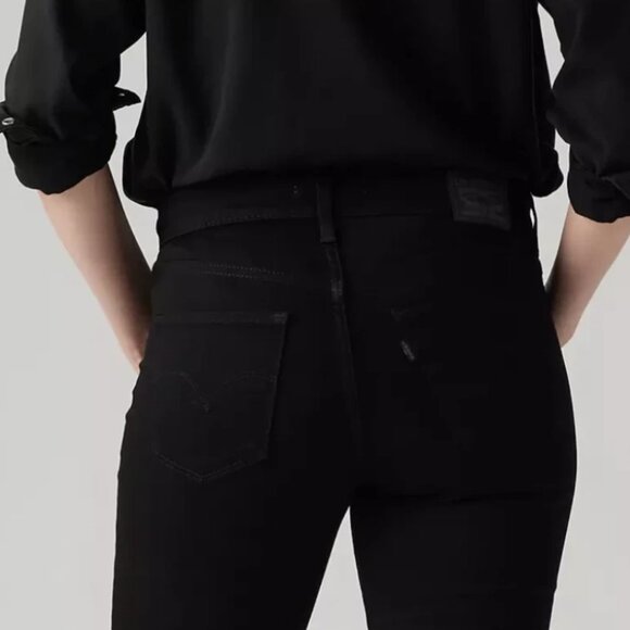 Share Levi's 315 Shaping Bootcut Women's Jeans Mid Rise Black Denim Size 10 W30 - Picture 4 of 12